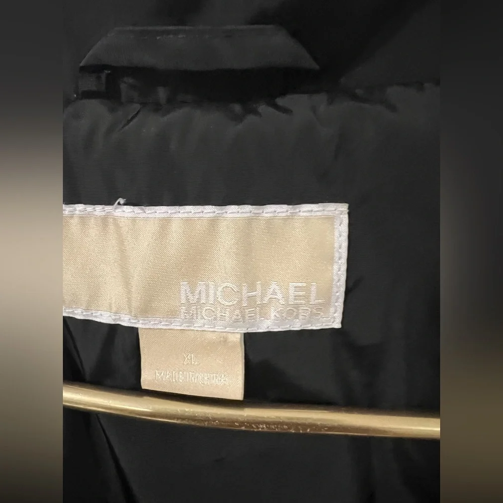 MICHAEL KORS Women's MK Trench Coat with Hood Black Polyester Gold
Logo Size XL - Picture 5 of 9